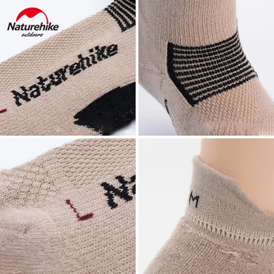 Носки Naturehike L 40-43 (2 пары) NH21FS014 бежевый/черный